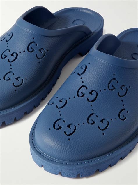 blue gucci mules